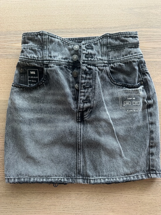 Miss Sixty Dresses & Skirts - Miss Sixty Black Washed Denim Mini Skirt Brand New